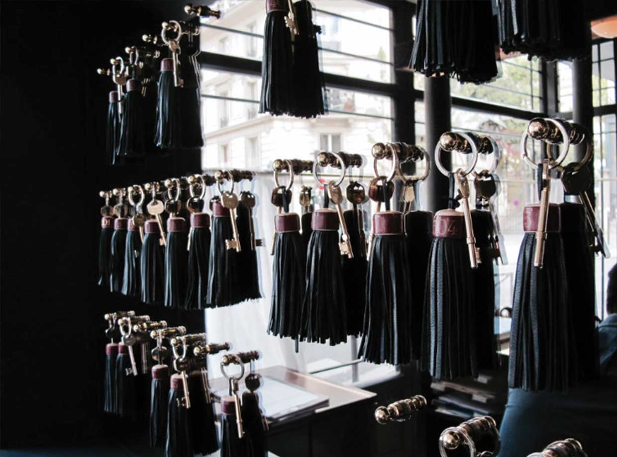 Le Grand Pigalle Hotel Pick up your gorgeous key on a leather tassel. 