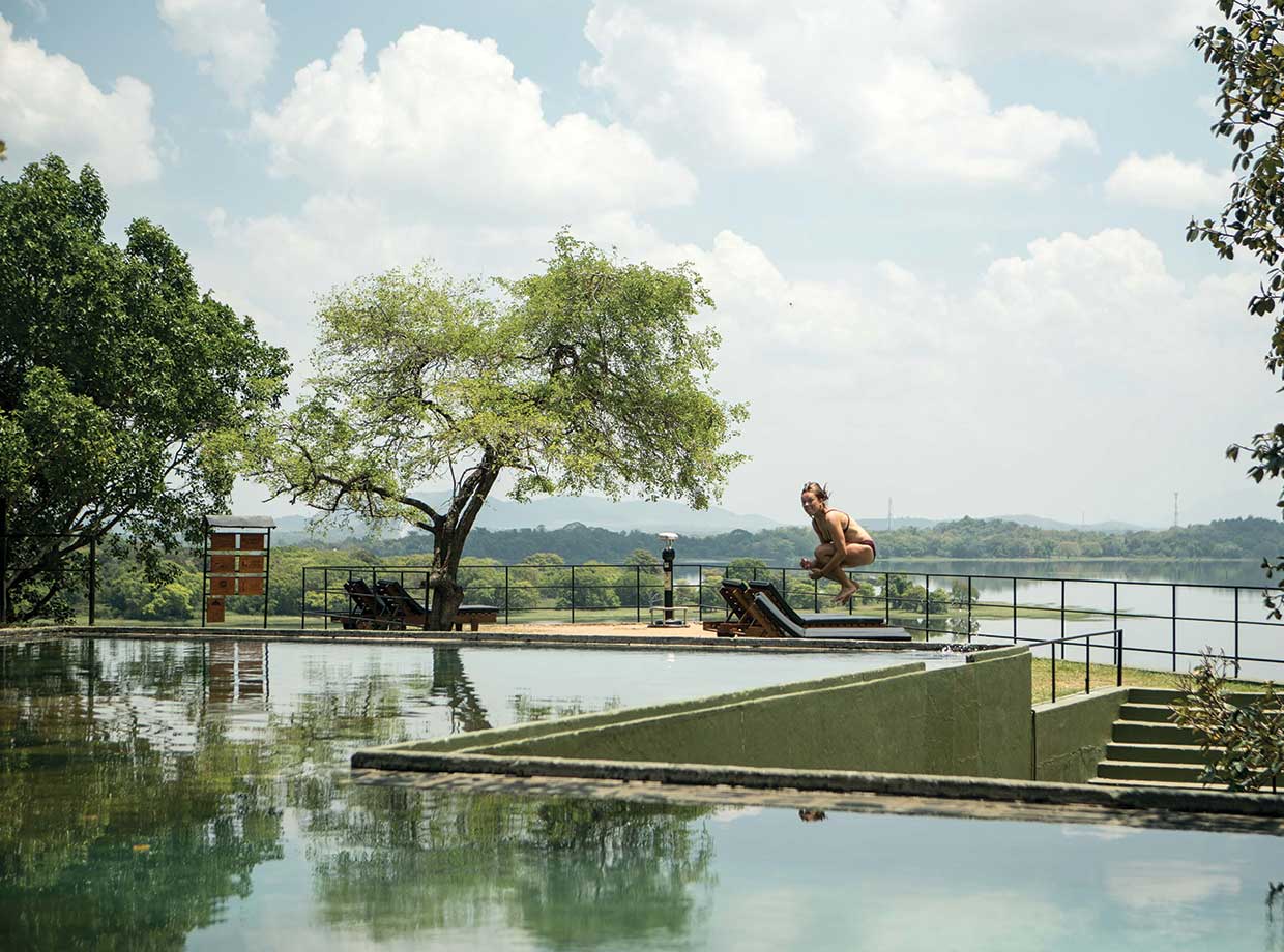 Heritance Kandalama Pool number 2 (of 3) – the forever-tranquil top deck pool, until someone bombs you. 