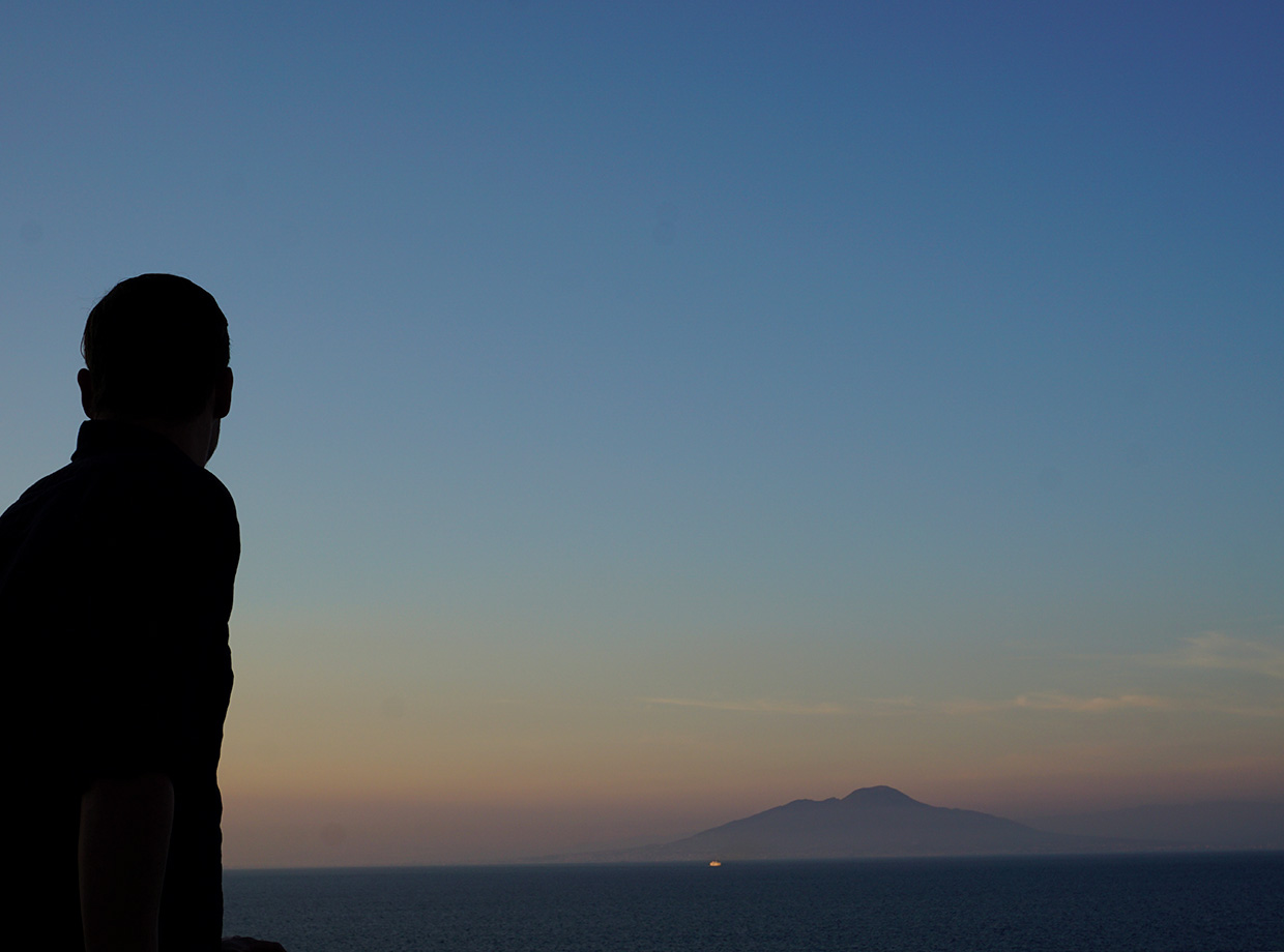 J.K. Place Capri The sun sets over Mt Vesuvius. 