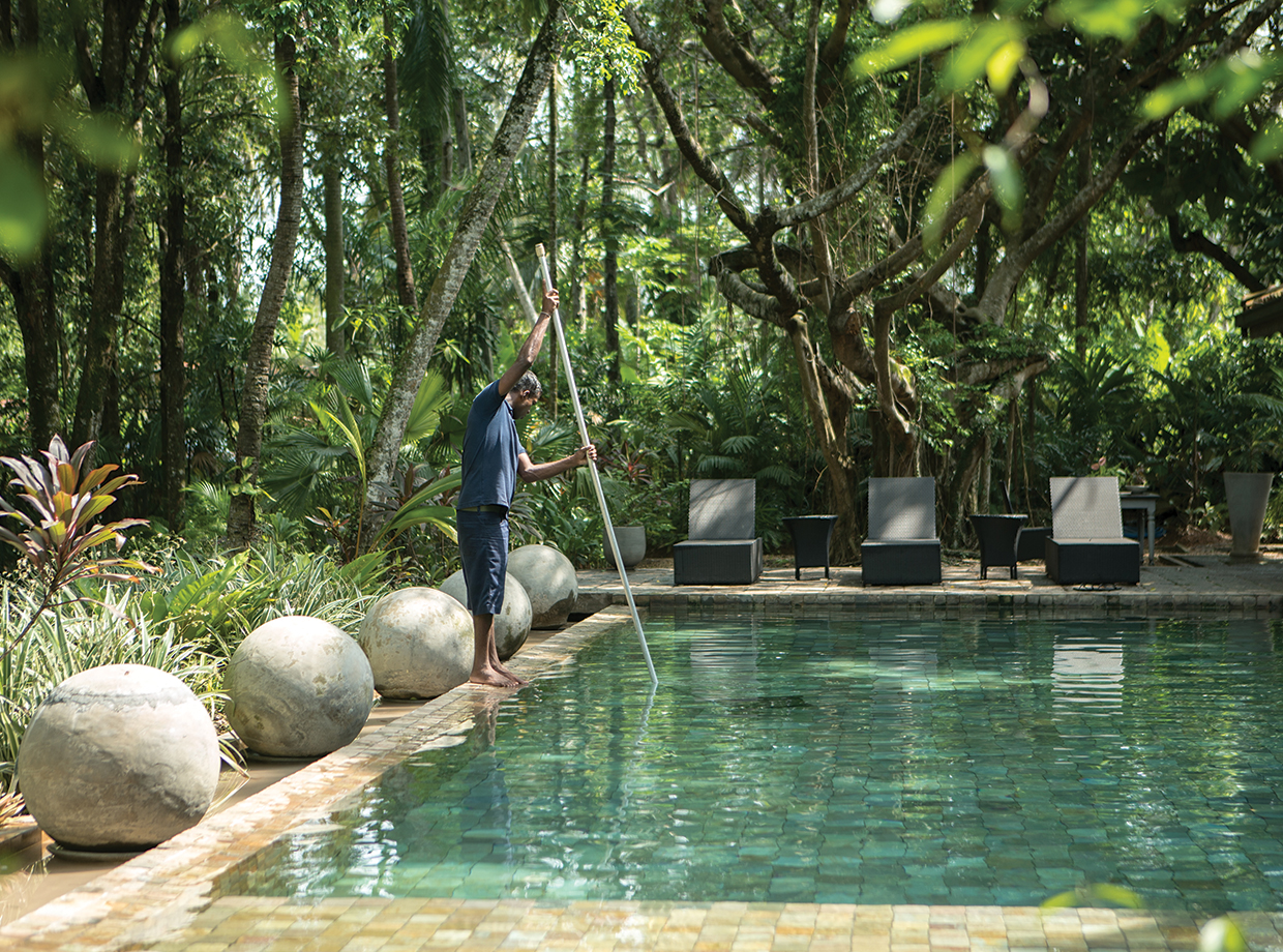 The Wallawwa Secluded pool tucked away in the gardens on the property. 