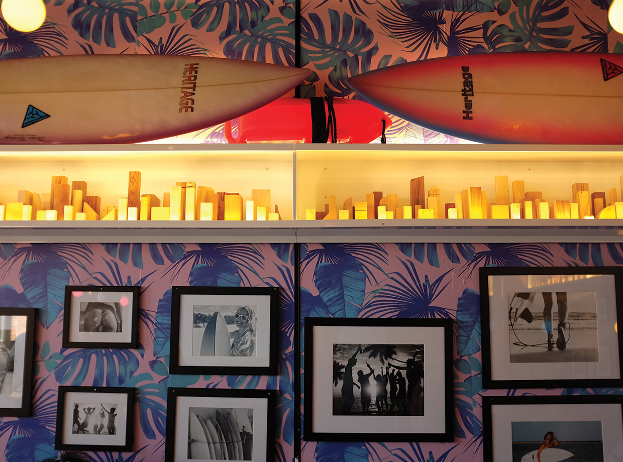 Arlo Soho Rooftop bar is a surf themed bar! I loved it!