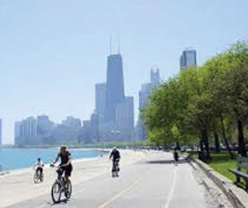 And take a ride alongside Lake Michigan on the Chicago Lakefront Trail.