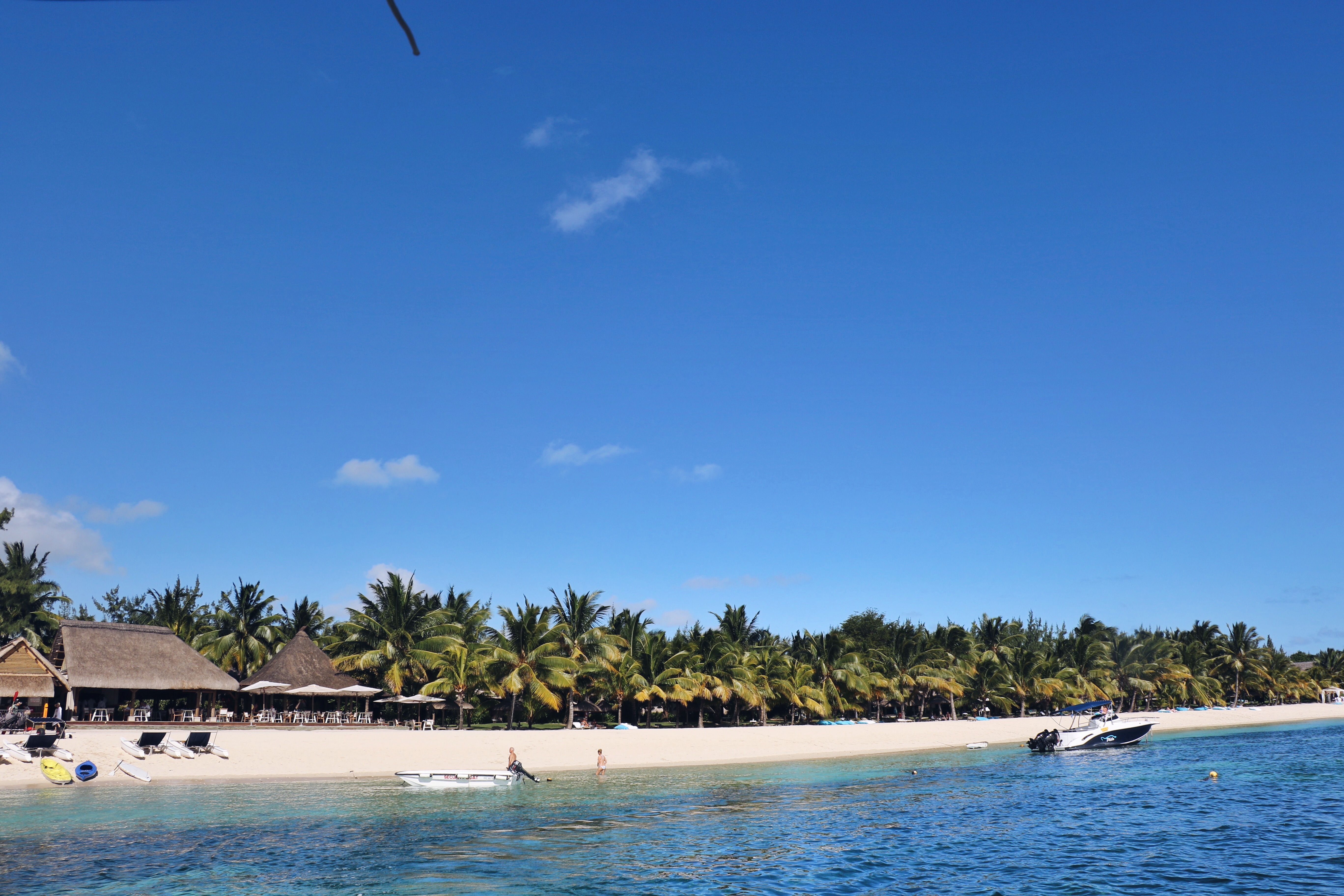 LUX* Le Morne View of The Beach Restaurant from the water