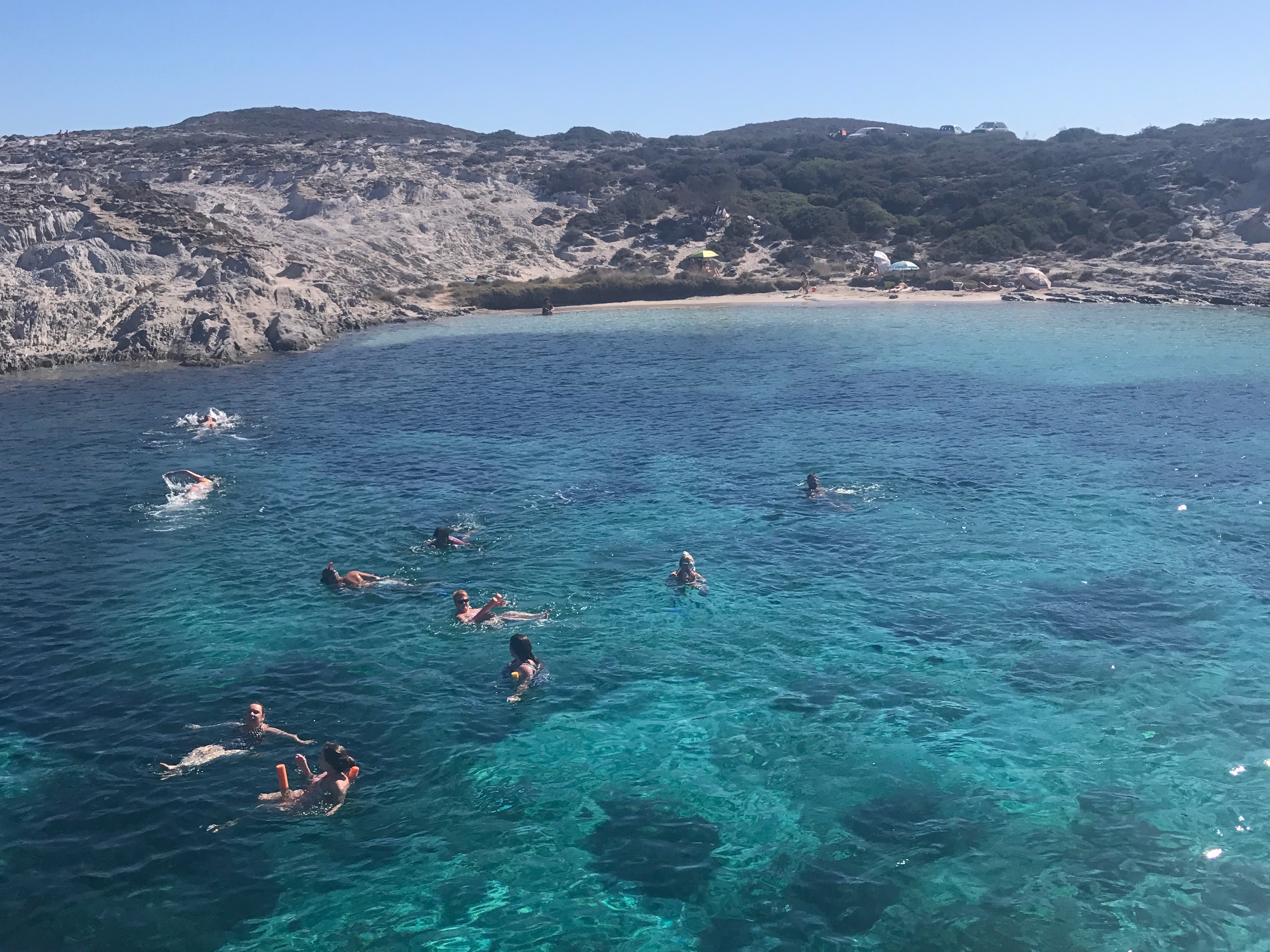 Beach House Antiparos View from Captain Ben’s boat – the best outing!