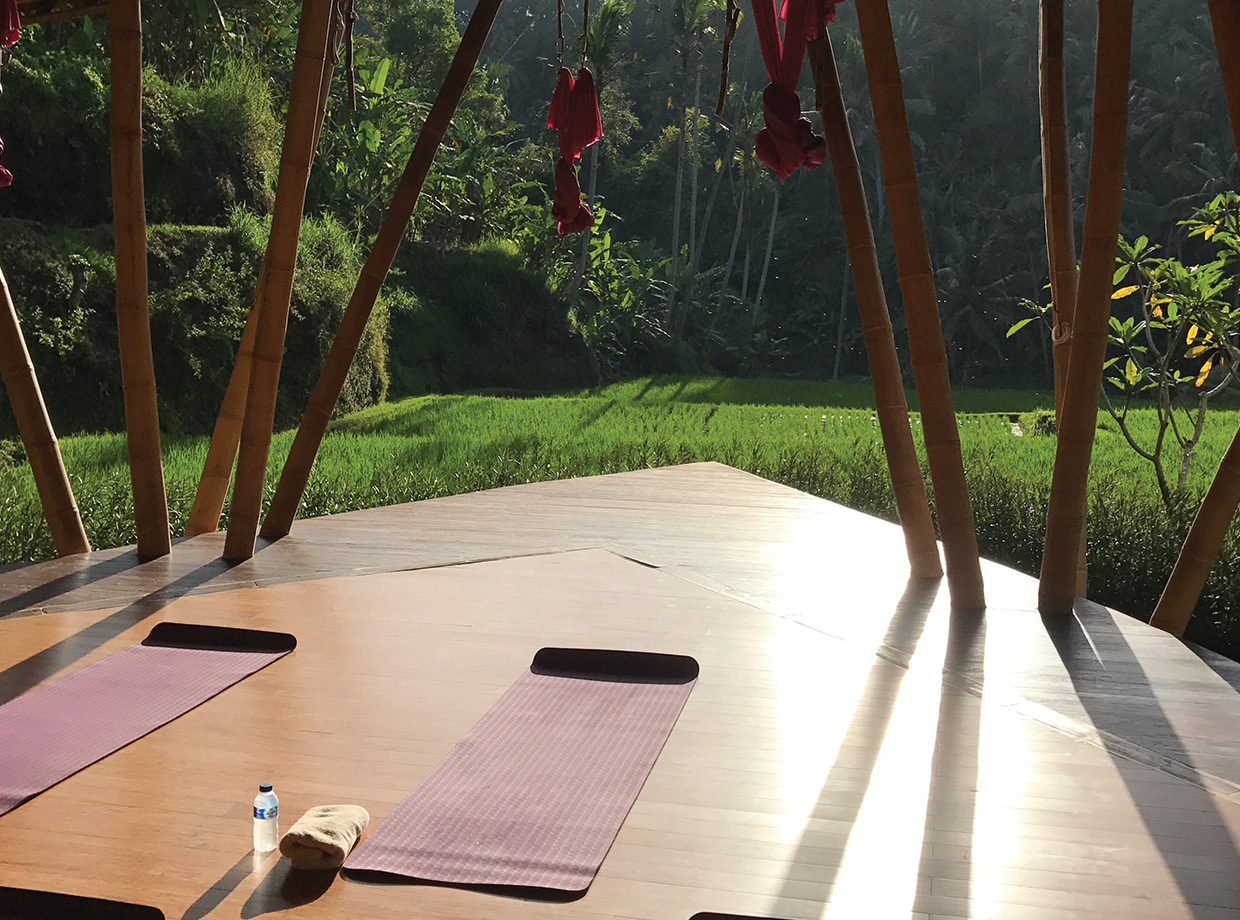 Four Seasons Resort Bali at Sayan Sunset yoga.