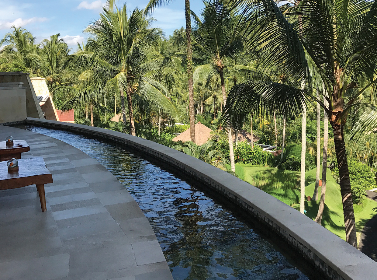 Four Seasons Resort Bali at Sayan Lookout from the main lobby area.