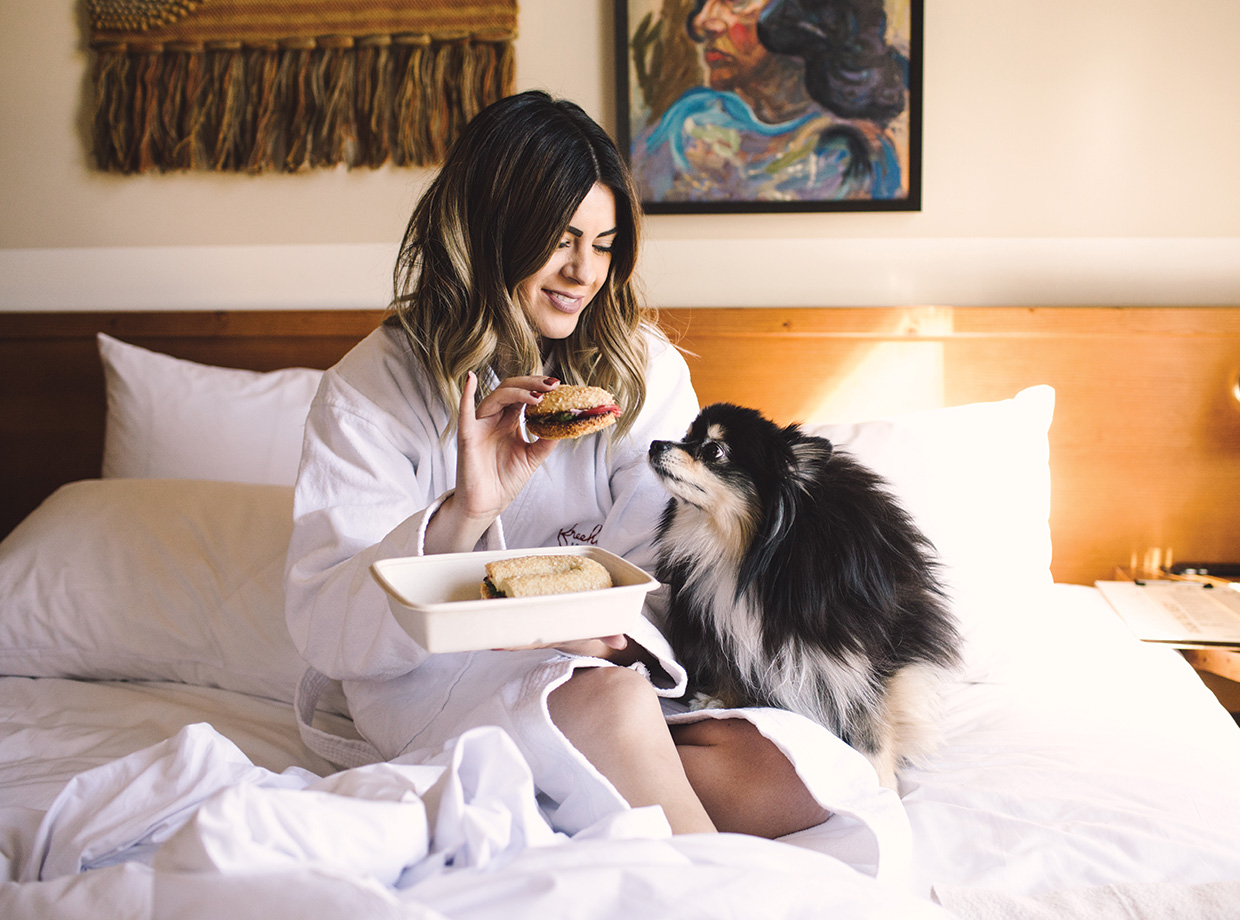 Freehand LA There’s nothing better than cozy room service with healthy eats and a menu everyone will love.