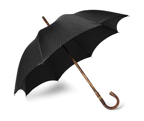 A traditional, British made Swaine Adeney Brigg umbrella.