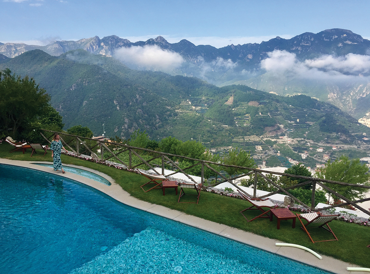 Palazzo Avino  Bamboo poolside. 