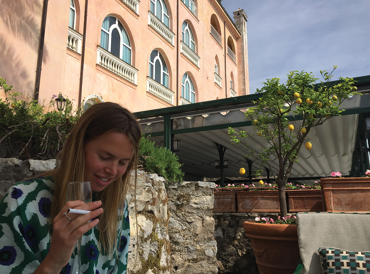 Palazzo Avino Welcome drinks on the terrace.