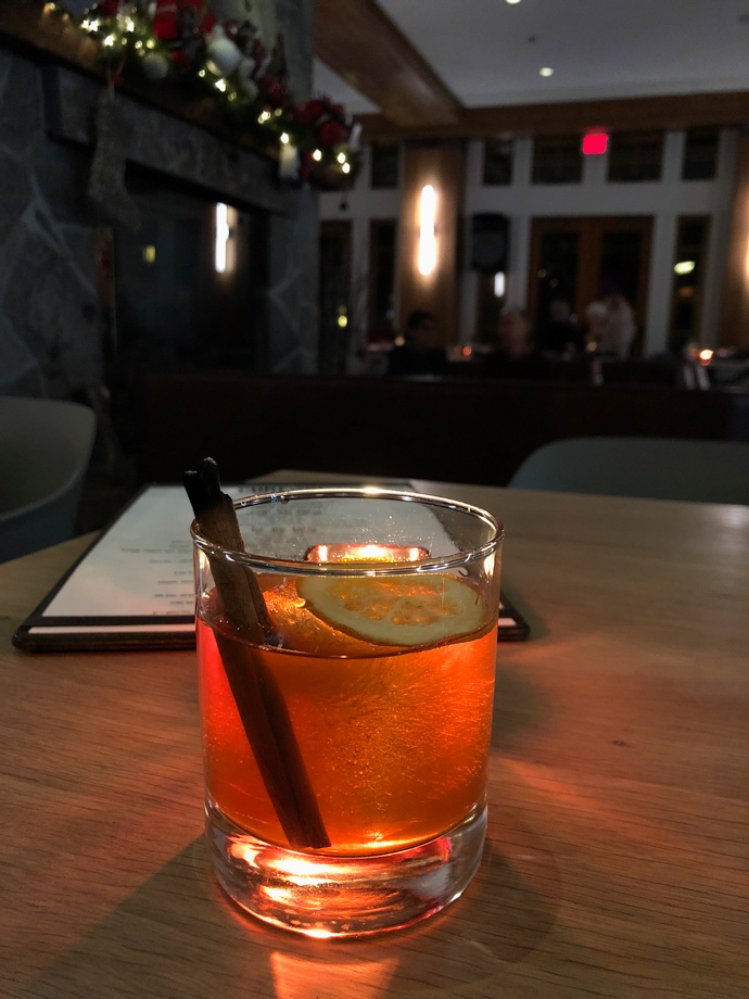 Nita Lake Lodge The perfect warming bourbon cocktail.