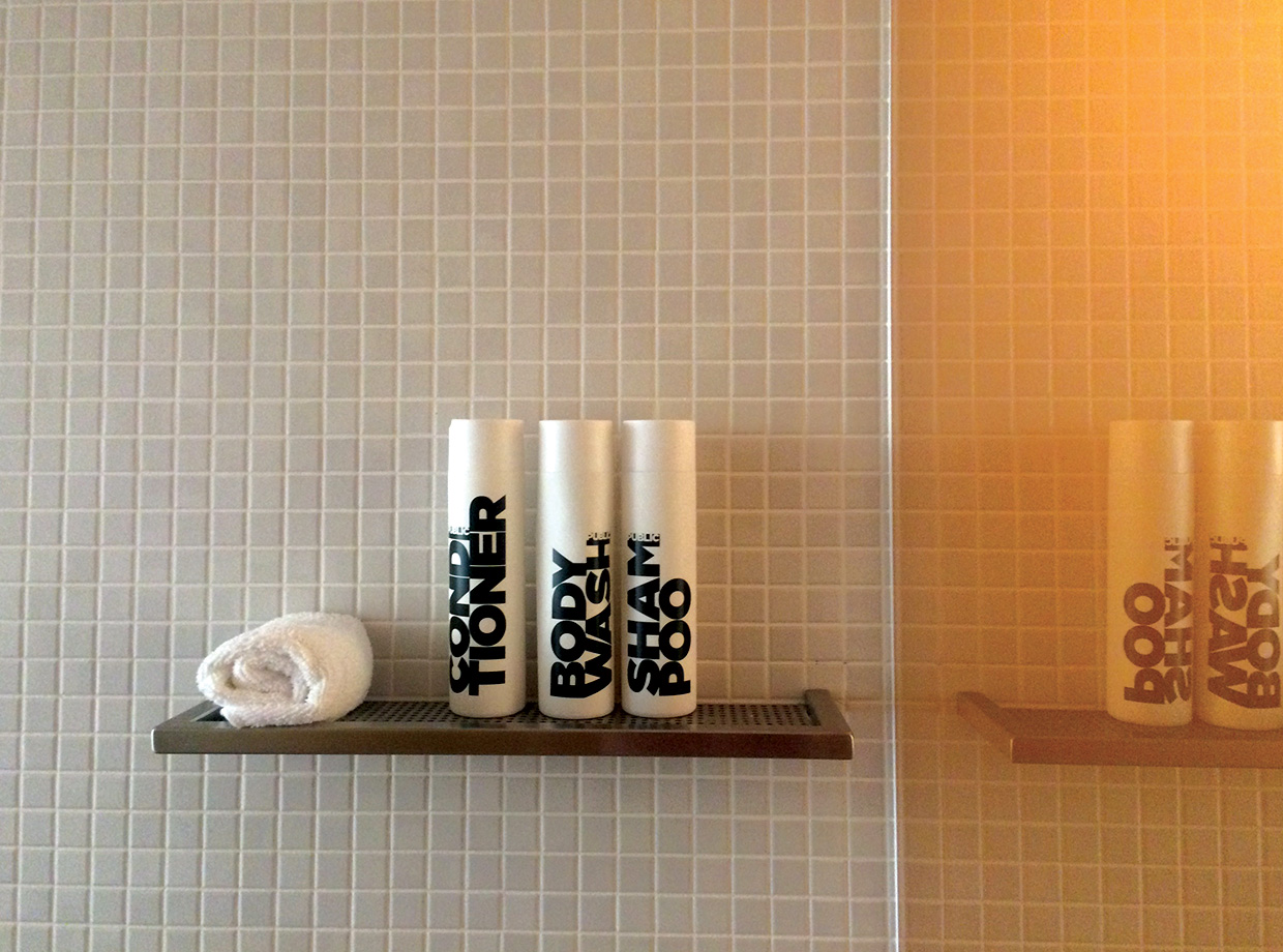 Public Minimal shower still life.