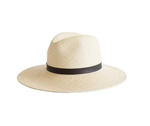 A protective, wide brim sun hat 