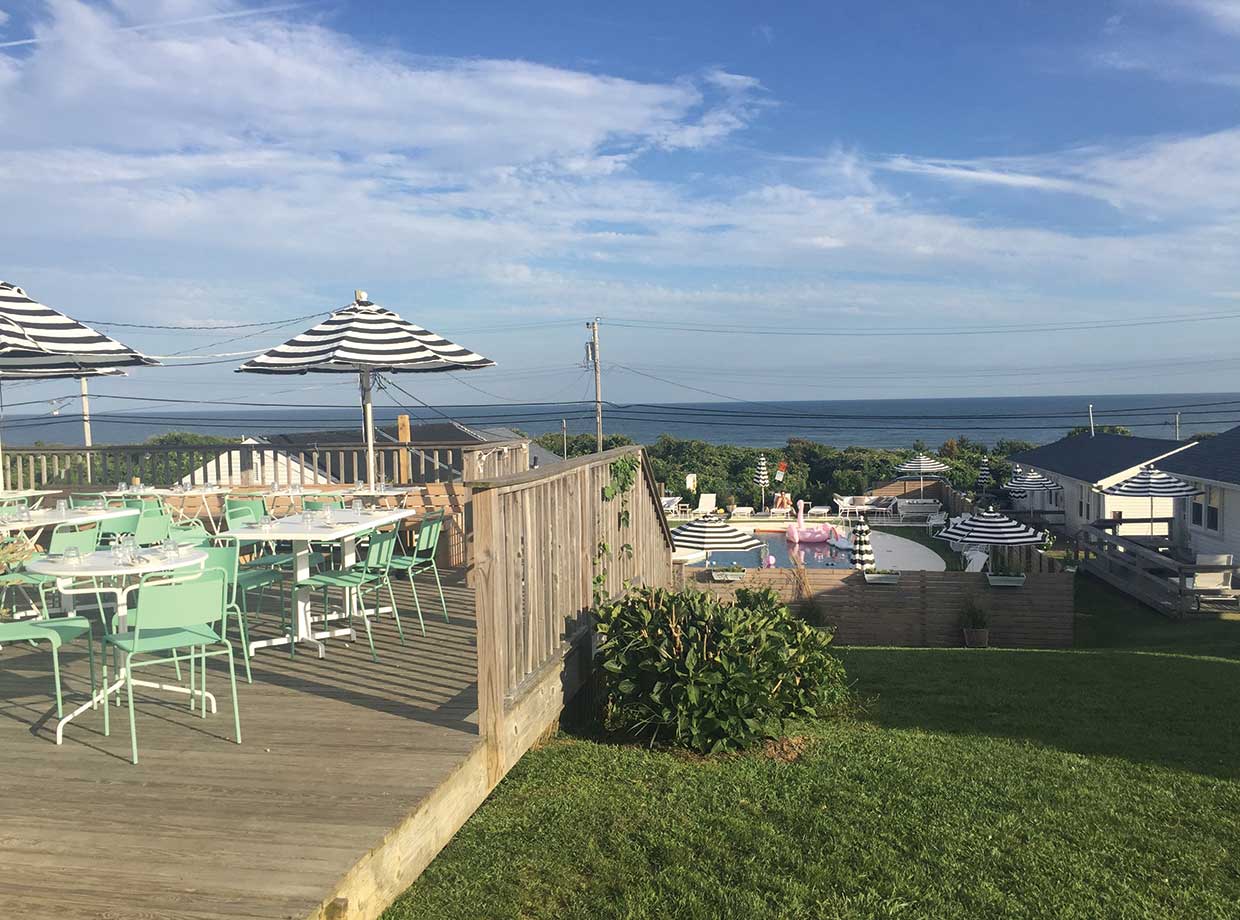 Breakers Montauk Ocean views from the restaurant cafe.