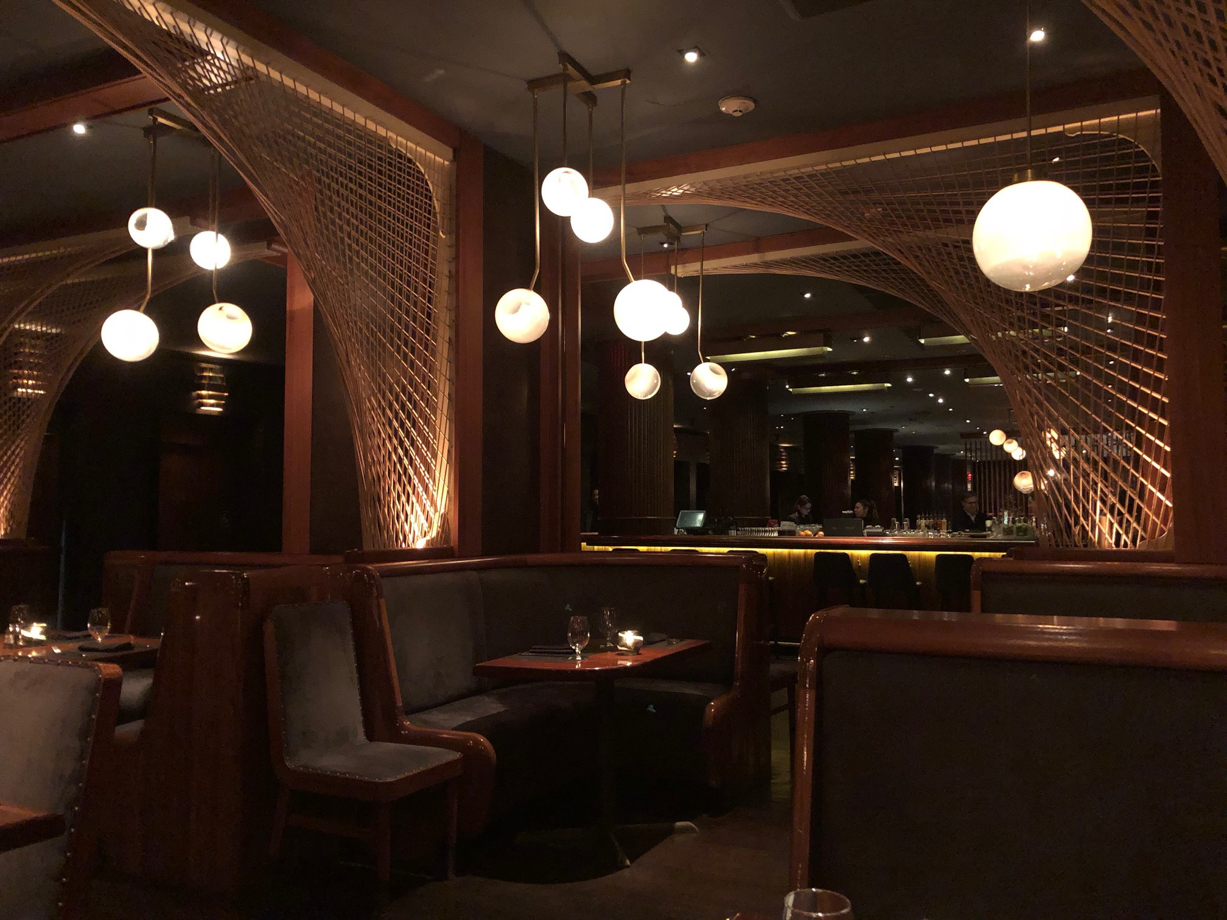 Royalton Intricate netting structures create private spaces in the restaurant, Forty Four.