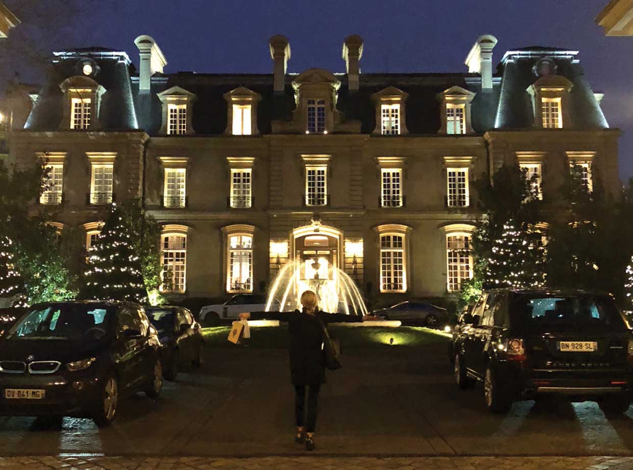 The Saint James Paris Coming home to this beautiful chateau at night was magic.