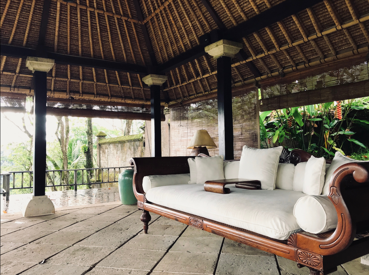 COMO Shambhala Estate Another good nap spot on the retreats premises was this giant gorgeous sofa overlooking the jungle. 