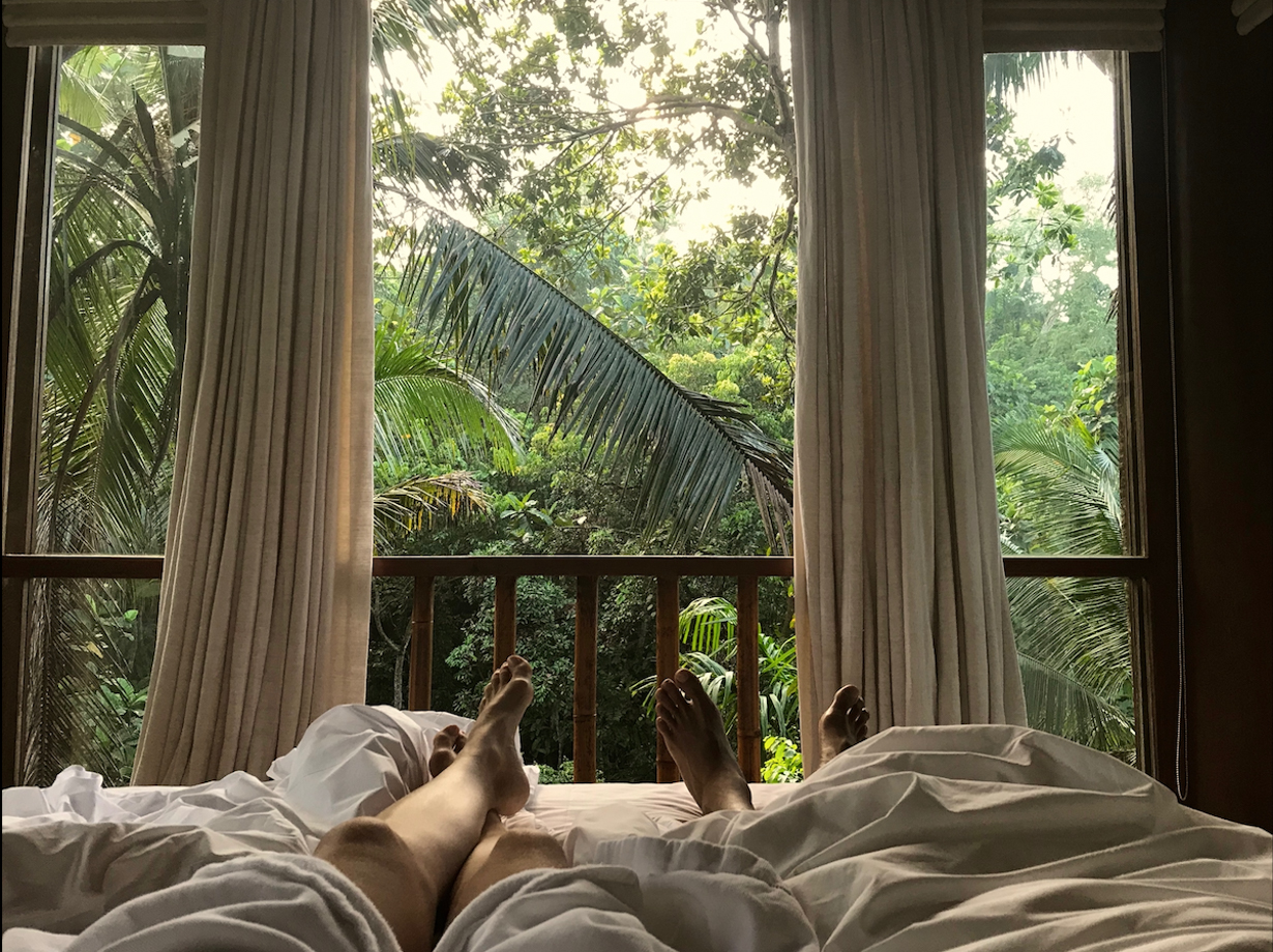COMO Shambhala Estate In the morning, opening all floor to ceiling windows and submerging ourselves in the intense sound of the jungle is real therapy.