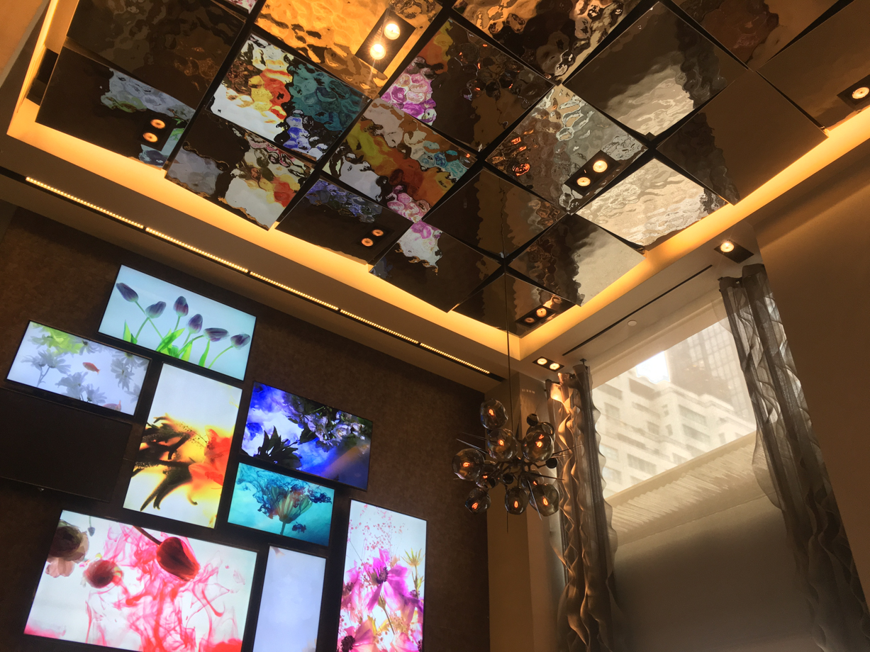 The Quin Hotel Crazy ceiling/crazy video art. 
