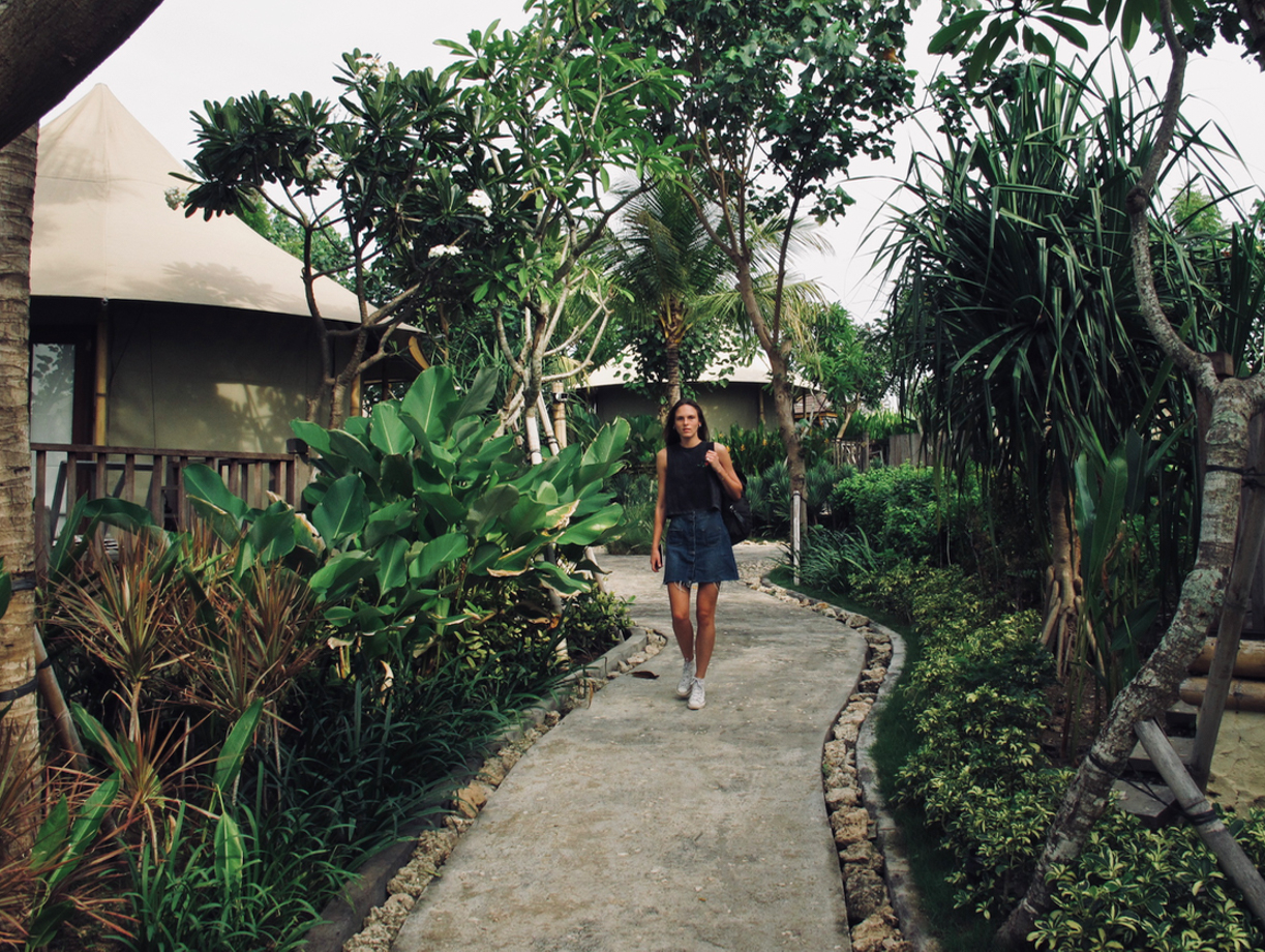 Menjangan Dynasty Resort Feeling like Dorothy following the yellow brick road, looking for our tent. 
