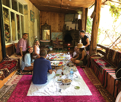 He will pick you up on his off-road and take you to a countryside adventure towards a very special home-made traditional Turkish breakfast served in a vintage kilim rugs heaven.