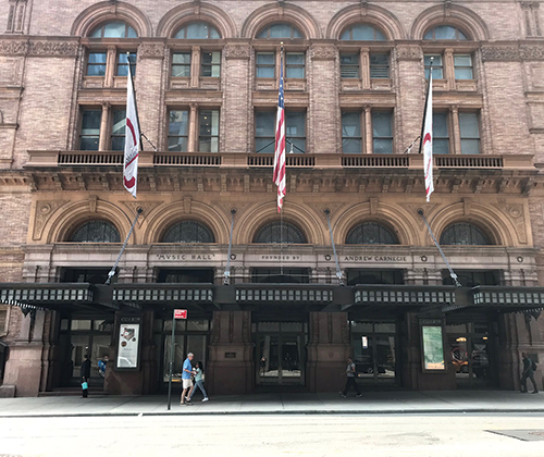 NYC is a city for culture and Carnegie Hall is just a few feet away