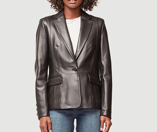 Frame leather blazer