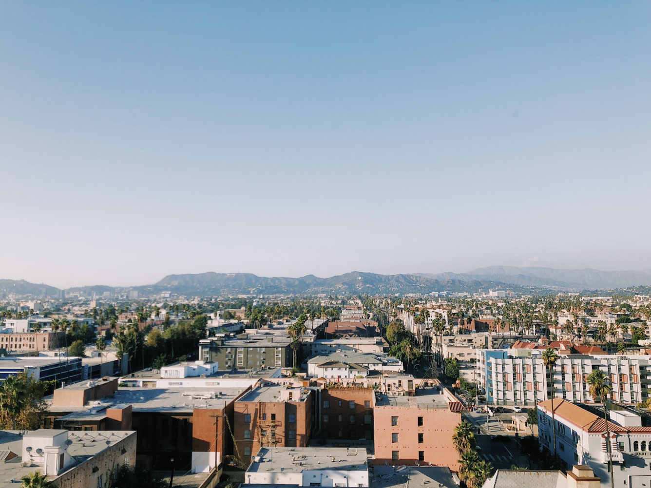 The LINE LA Talk about a room with a view. Hello Hollywood sign!
