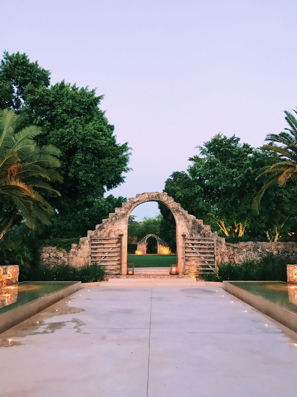 Chablé The old archways of the old sisal hacienda.
