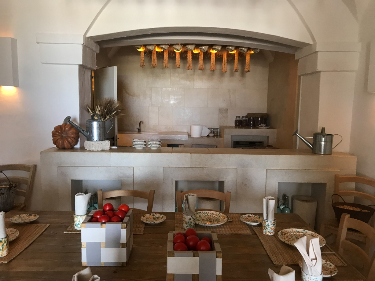 Borgo Egnazia Take a cooking class at Trattoria Mia Cucina or eat “family” dinner cooked by a Massaia, local mama, with 12 other hotel guests.
