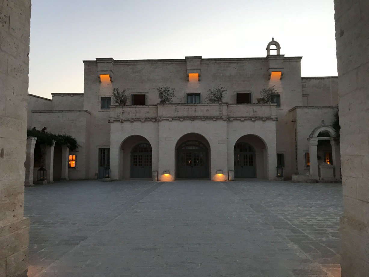 Borgo Egnazia Magical hotel at night.