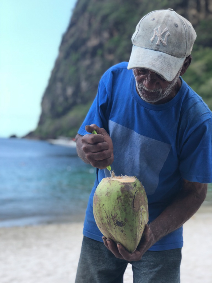 Viceroy Sugar Beach Fresh coconuts on the beach is a must!
