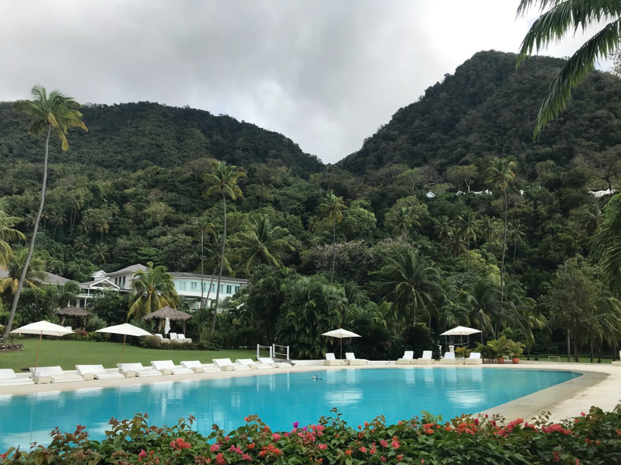 Viceroy Sugar Beach One of the pools with rainforest views