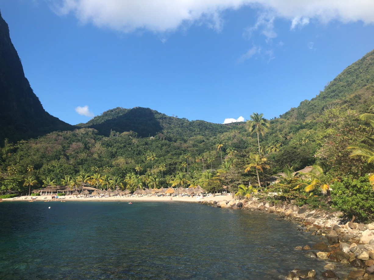 Viceroy Sugar Beach The stunning Sugar Beach bay. The hotel is hidden amongst the lush, natural landscape