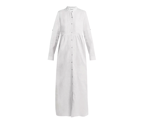 Linen shirt dress