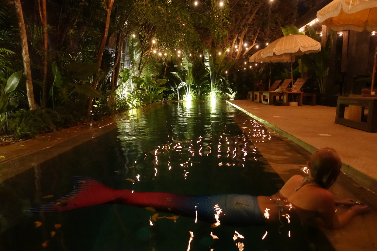 Casa Pueblo Tulum The deep, long, beautiful salt water swimming pool is frequently visited by mermaids at night. 
