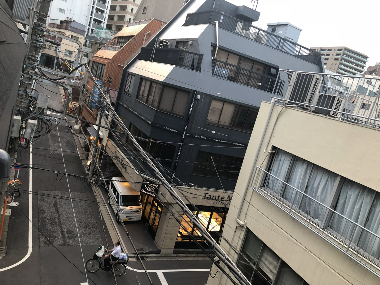 BnA STUDIO Akihabara View from my room -- When you exit the room, you’re outside on a lil balcony moment. Yep, you have your own floor. (Don’t worry, I don’t use the stairs either -- there’s an elevator.) 
