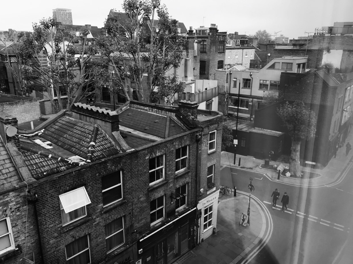 Redchurch Townhouse My room’s view is East London in all it’s glory.  
