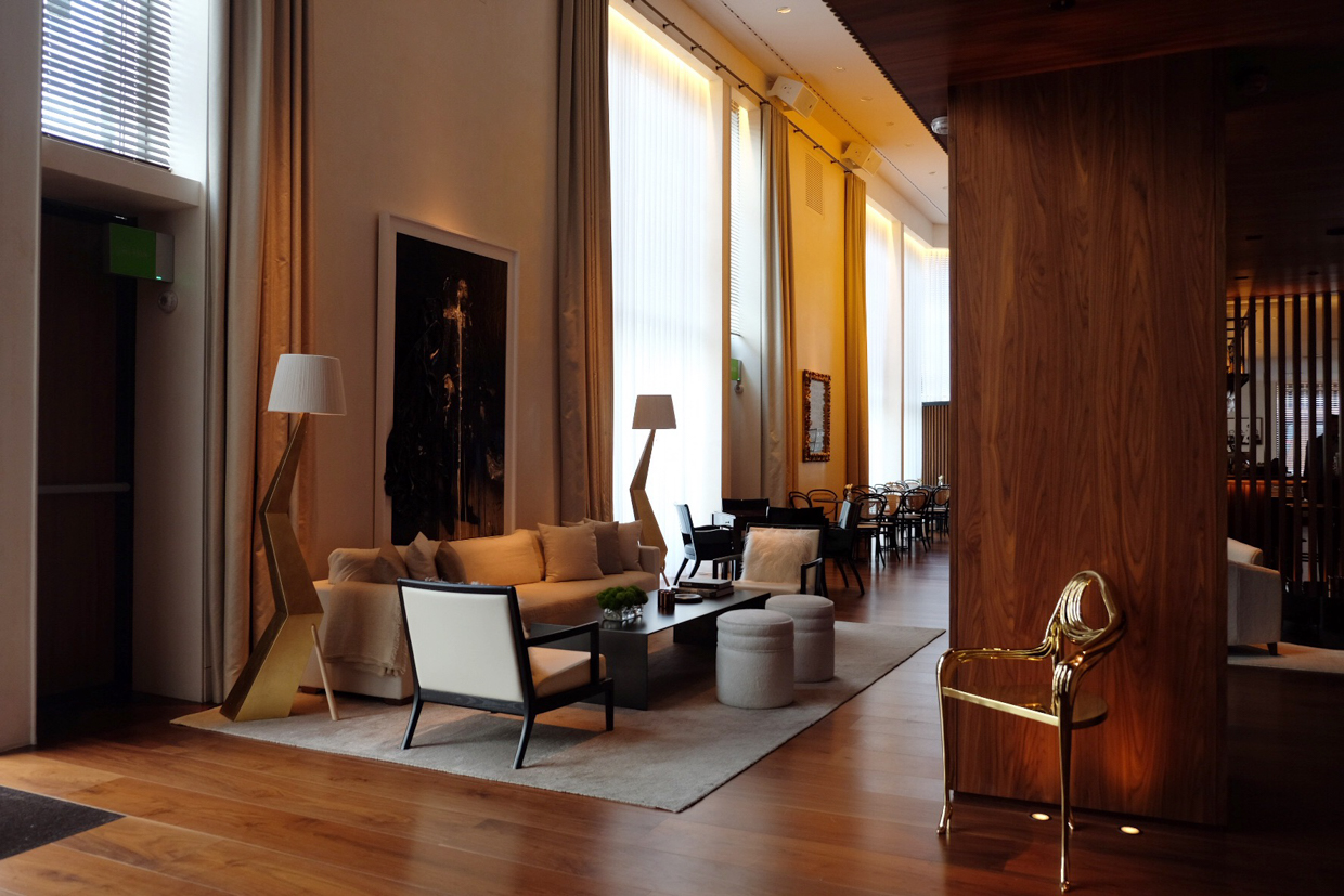 The Barcelona EDITION Surrealist lobby with Dali inspired furniture. 