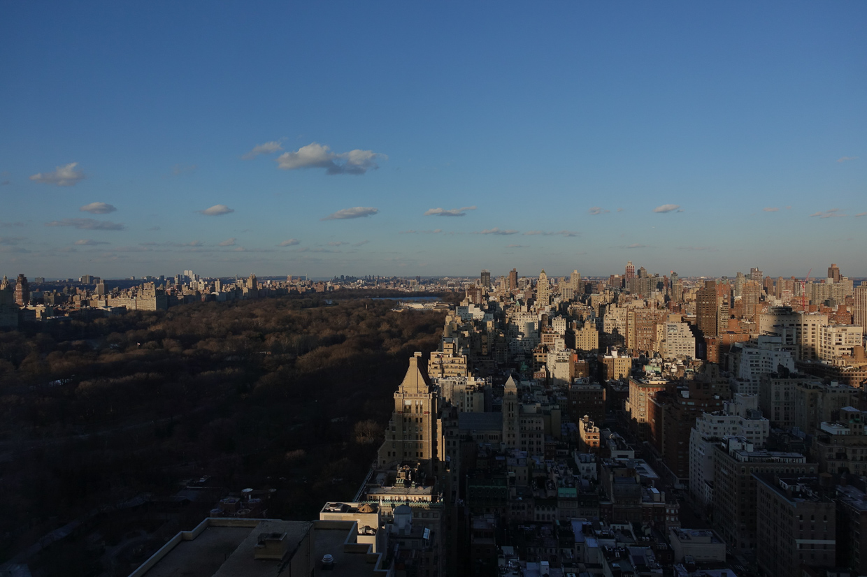 The Pierre Sunset over Central Park and the city.
