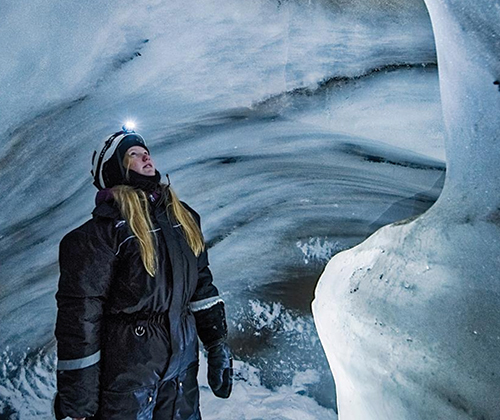 The city of Longyearbyen is surrounded by mountains, summer or winter a hike is always on the list. In winter, there is the bonus of explore Ice Caverns inside the glaciers!