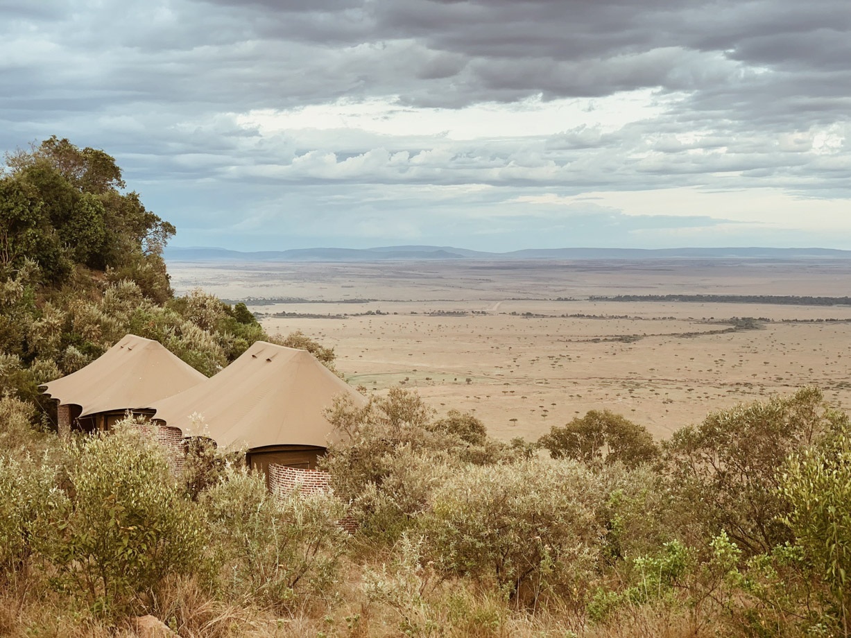 Angama Mara 2 of the 30 tented suites overlooking the Maasai Mara.
