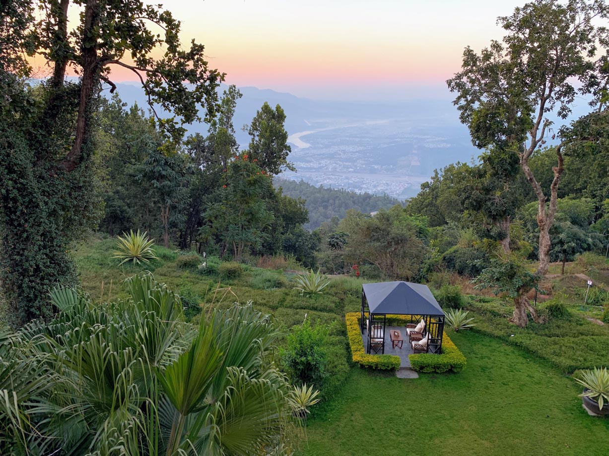 Ananda A morning view of the Ganges River Valley from a valley view room. 