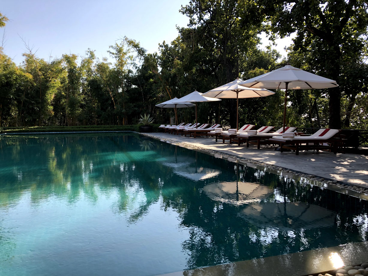 Ananda The heated pool is the perfect place to hang between spa treatments. 
