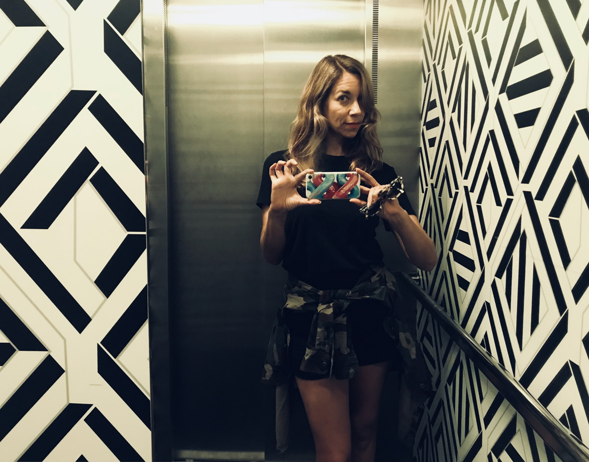 The Lumiares Not too proud to take an awkward patterned selfie in the elevators.
