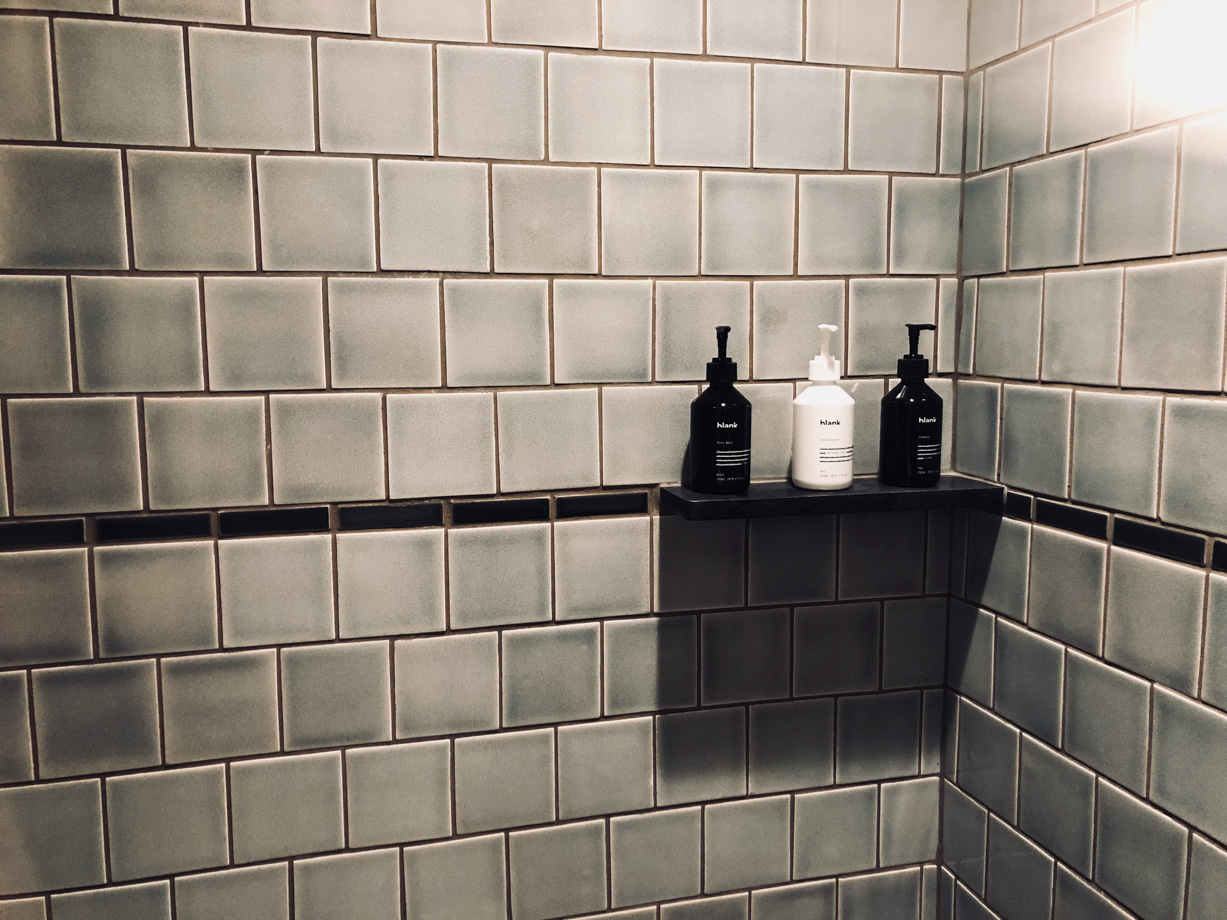 The Hoxton Chicago Bathrooms are small but dang that tile.  