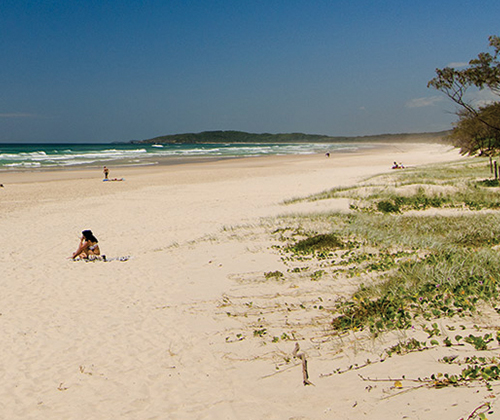 An early morning swim at Tallow Beach