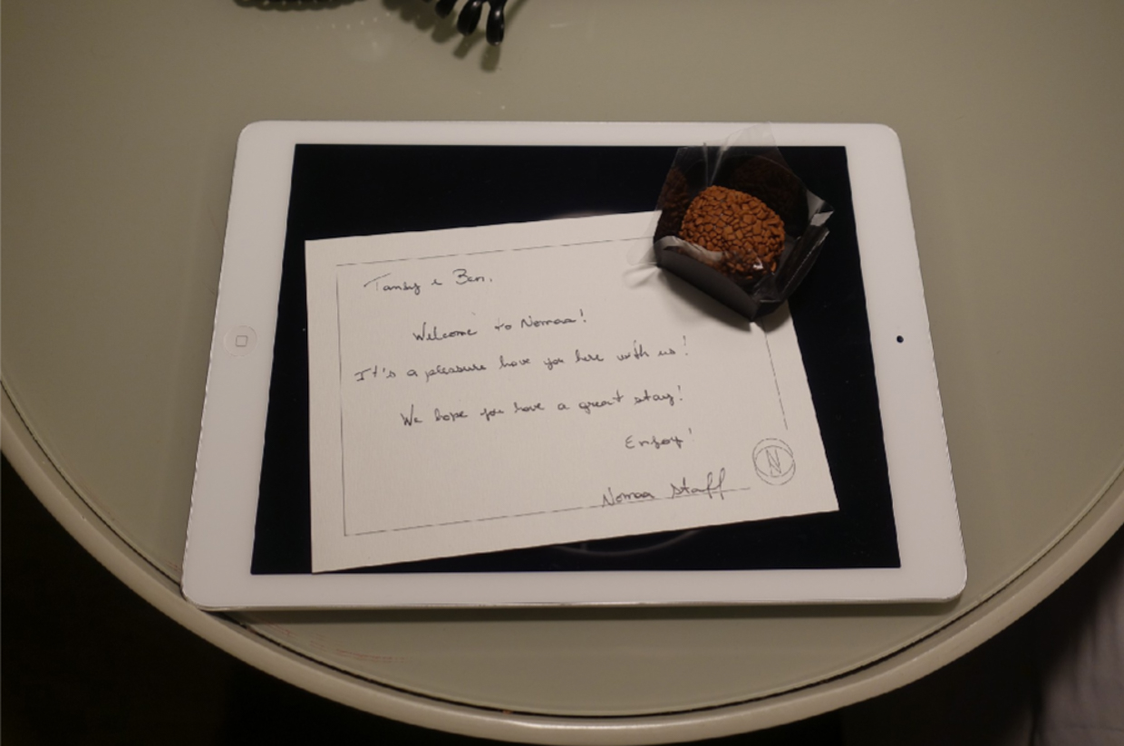 Nomaa Hotel The concierge iPad with an custom app to help guests with all services and a naughty brigadeiro (typical Brazilian chocolate treat) before bed time. Don’t even think of not having yours!