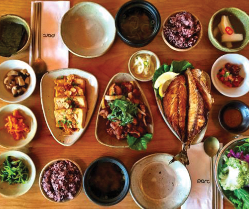 Take a cab or the very reliable public transportation to Seoul’s best, most stylish hidden gem, Parc, which serves traditional Korean dishes and is located in my favorite neighborhood, Itaewon. (Kate Moss stopped by during my trip…!)