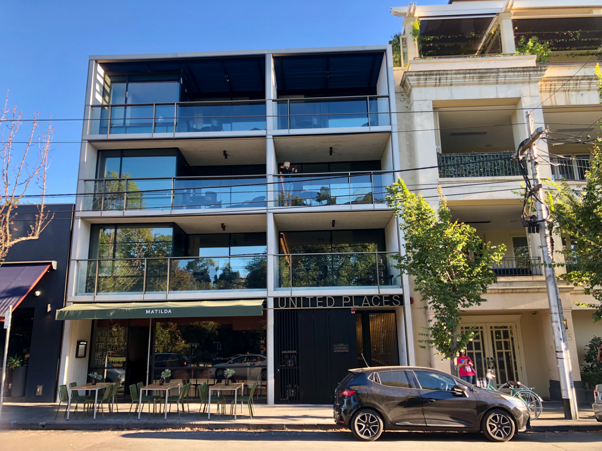 United Places The four-story, contemporary, modernist cube you’ll call home. 
